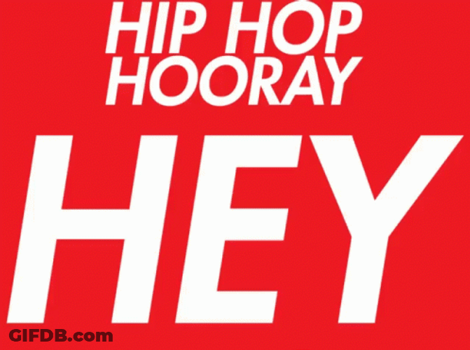 Hip Hip Hooray Text GIF