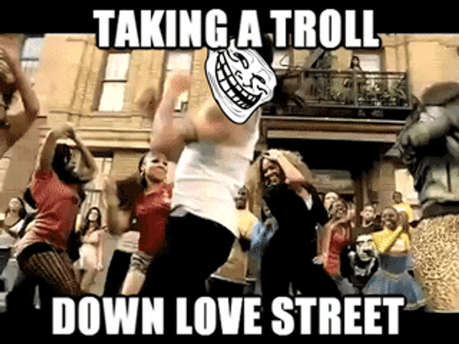 Hip-Hop Dancer Troll Face GIF