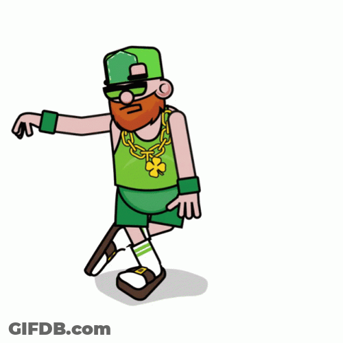 Hip Hop Dancing Leprechaun Animation GIF