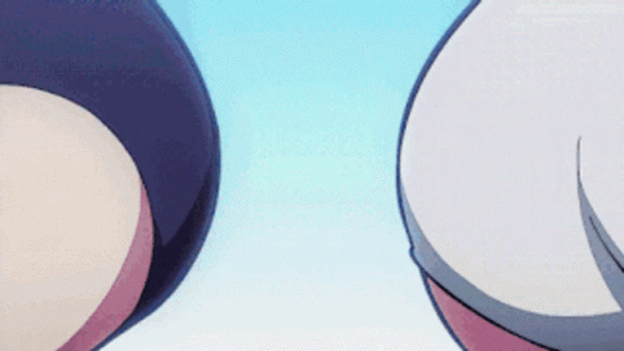 Hip Whip Girl Keijo Butt Bumping Fight GIF
