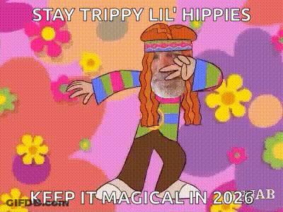 Hippie Dancing In Front Of Flowers GIF