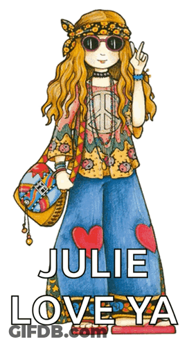 Hippie Girl Julie Love Ya GIF