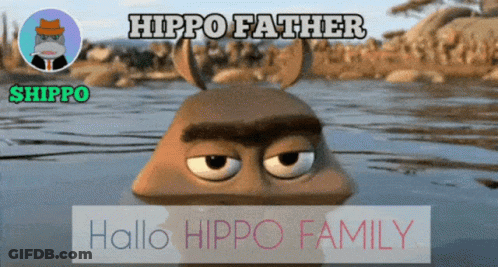 Hippo Saying Hippo Father Hallo Hippo Family GIF