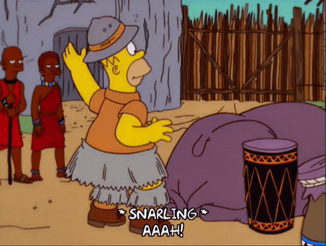 Hippopotamus Snarl Homer Simpsons GIF