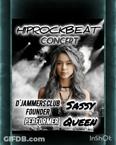 Hiprockbeat Concert Poster With Woman GIF