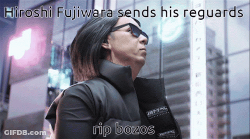 Hiroshi Fujiwara Rip Bozos Man In Sunglasses GIF