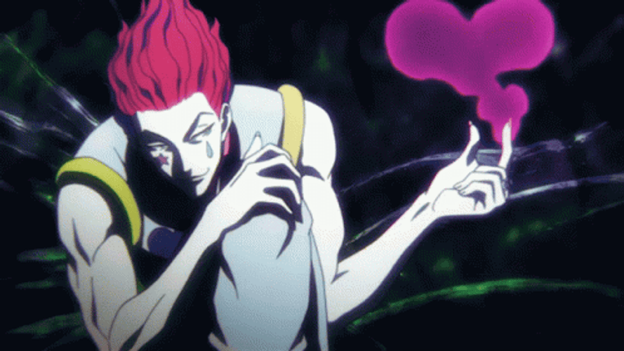 Hisoka Heart Bungee Gum GIF