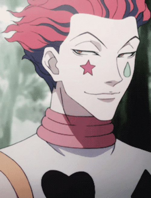 Hisoka Looking Sideways GIF