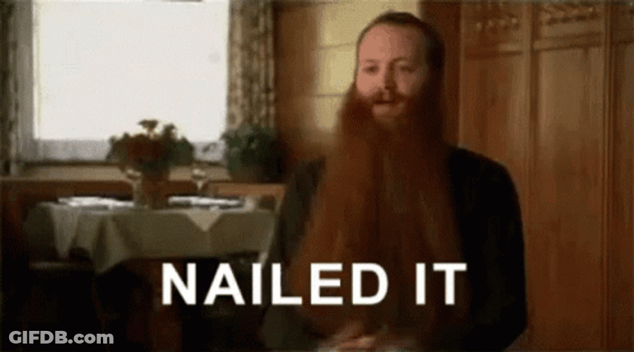 Hit The Nail On The Head Bearded Man GIF