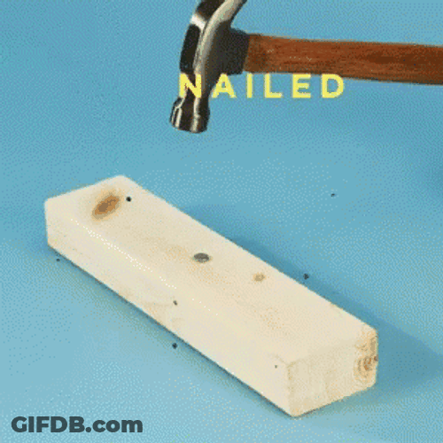 Hit The Nail On The Head Hammer Strike GIF
