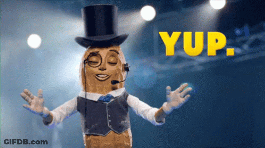 Hit The Nail On The Head Mr Peanut GIF