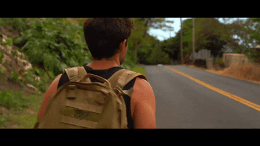 Hitch Hiking On The Road GIF