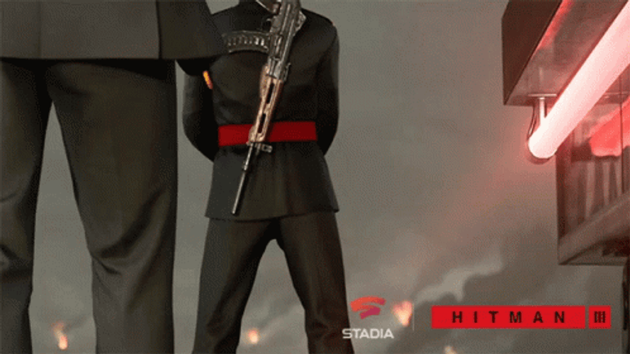 Hitman Holding A Cool Gun GIF