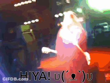 Hiya ! U ( ) U Is Written On The Bottom Of A Colorful Image GIF