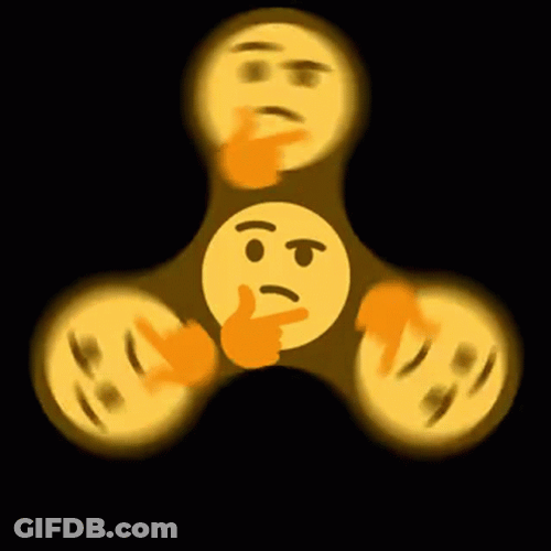 Hmm Emoji Spin Fidget Spinner GIF