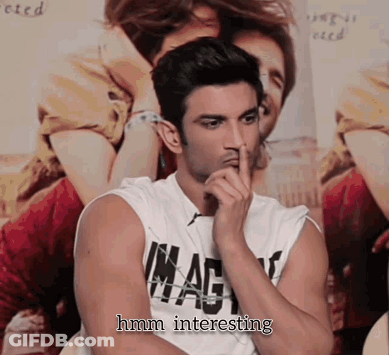 Hmmm Interesting Sushant Singh Thinking GIF
