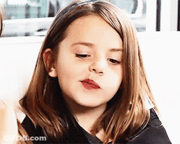 Hmmm Lip Locked Perking Kid Thinking GIF