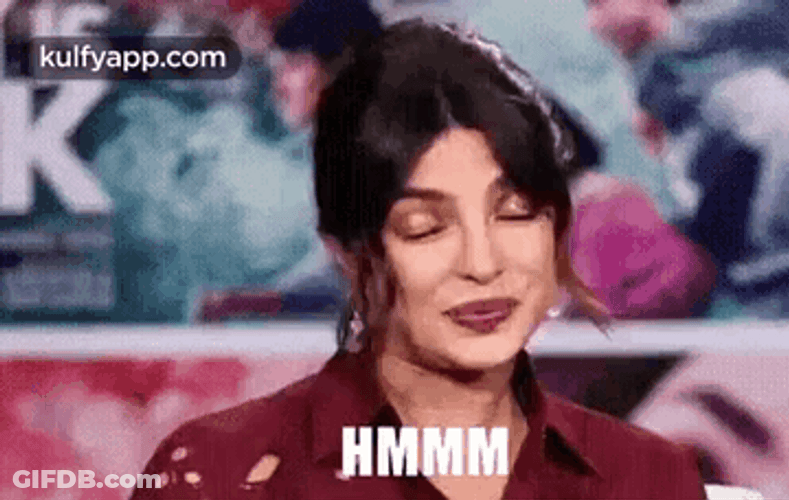 Hmmm Priyanka Chopra Sideways Nod Indian GIF
