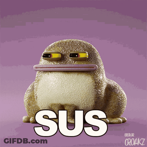 Hmmm Sus Frog Croakz Doubt GIF