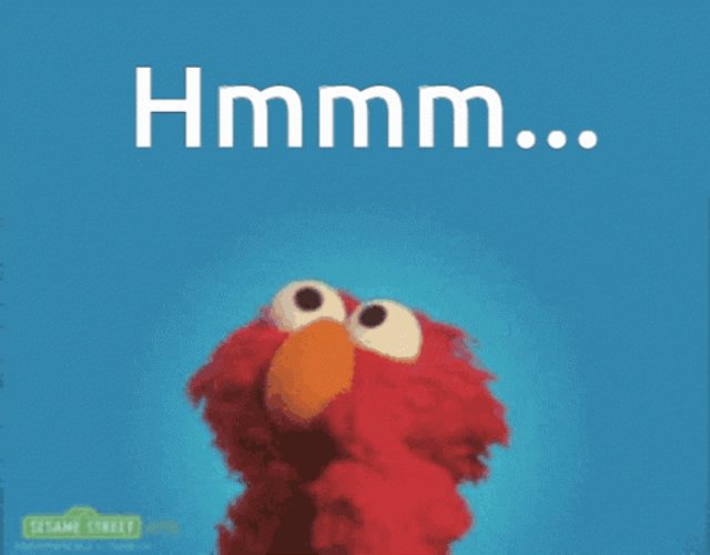Hmmm Thinking Elmo Evaluating GIF