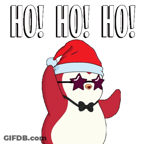 Ho Ho Ho Animated Penguin Noel GIF