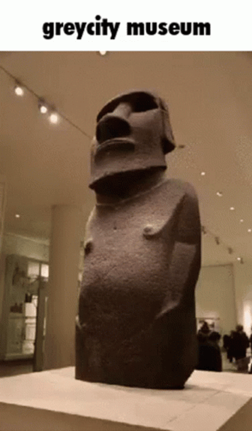 Hoa Hakananai'a In Museum GIF