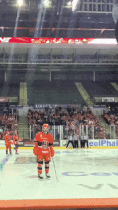 Hockey Court And Man Looking At GIF