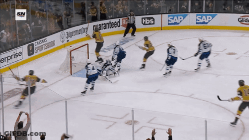 Hockey Game Advertisements SAP TBS Caesars GIF
