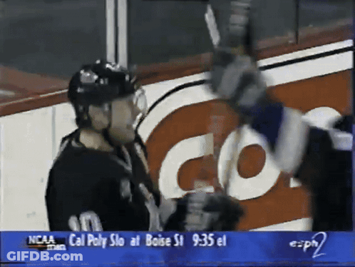 Hockey Game At Cal Poly Slo GIF