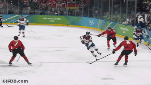 Hockey Game At Milano Cortina GIF