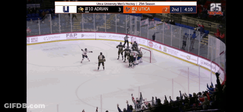 Hockey Game Between Ulica University And 2 Utica GIF