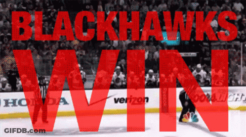 Hockey Game Blackhawks Win GIF