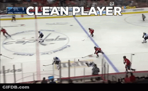 Hockey Game Clean Player Above Ice GIF