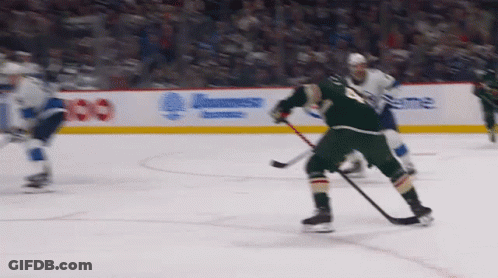 Hockey Game In Front Of Airways Banner GIF