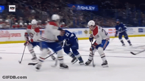 Hockey Game In Front Of Ashley Banner GIF