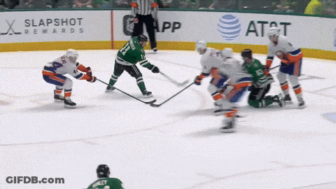 Hockey Game In Front Of AT&T Ad GIF