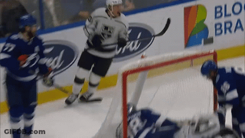 Hockey Game In Front Of Blo Bra Ad GIF