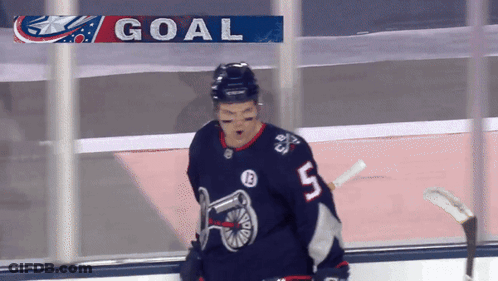 Hockey Game In Front Of Brewdog Banner GIF