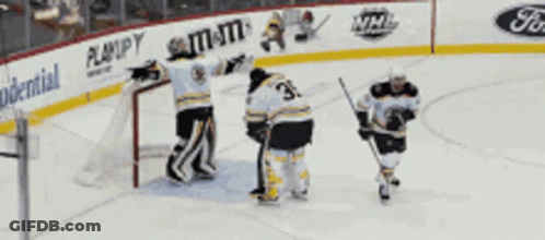 Hockey Game In Front Of Continental Banner GIF