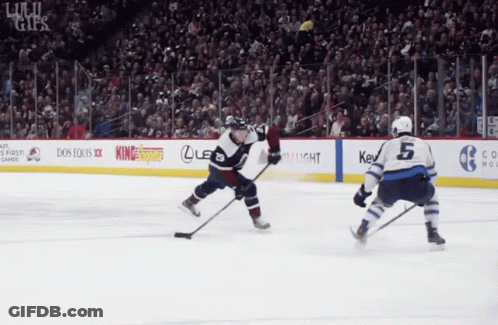 Hockey Game In Front Of Crowd GIF