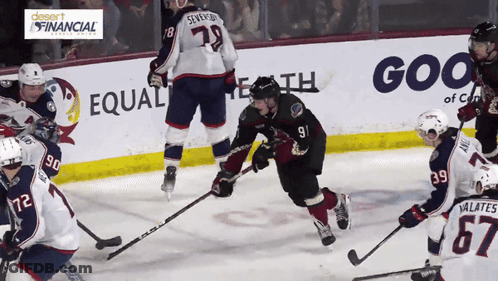 Hockey Game In Front Of Desert Financial GIF