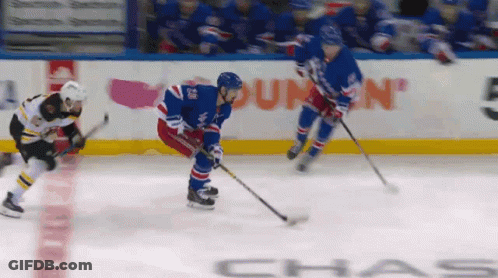 Hockey Game In Front Of Dunkin Donuts Sign GIF