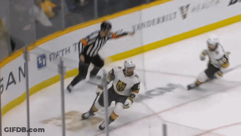 Hockey Game In Front Of Fifth Wall GIF