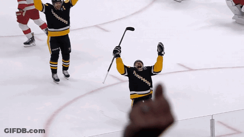 Hockey Game In Front Of GGA Sign GIF