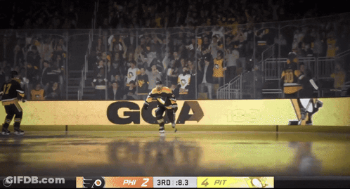 Hockey Game In Front Of GGA Sign GIF