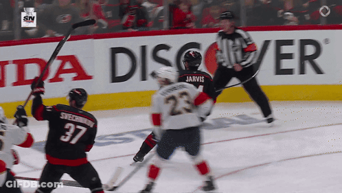 Hockey Game In Front Of Honda Ad GIF