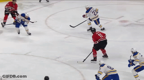 Hockey Game In Front Of Honda Sign GIF