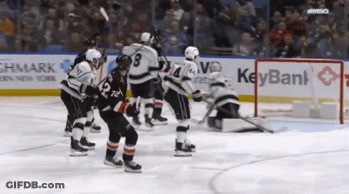 Hockey Game In Front Of Keybank GIF