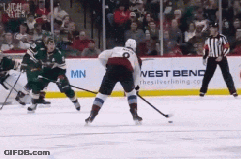 Hockey Game In Front Of Nest Bend Ad GIF
