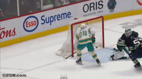 Hockey Game In Front Of Oris Banner GIF